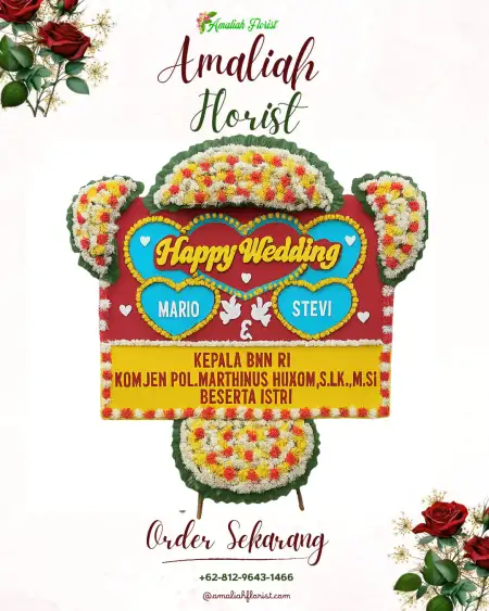 Papan Bunga Pernikahan Wateshaji